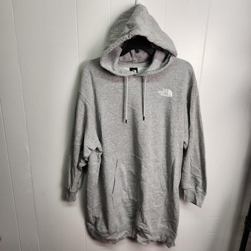 The North Face Hoodie Sweatshirt Womens 2XL Gray Pullover Fleece Kangaroo Pocket
